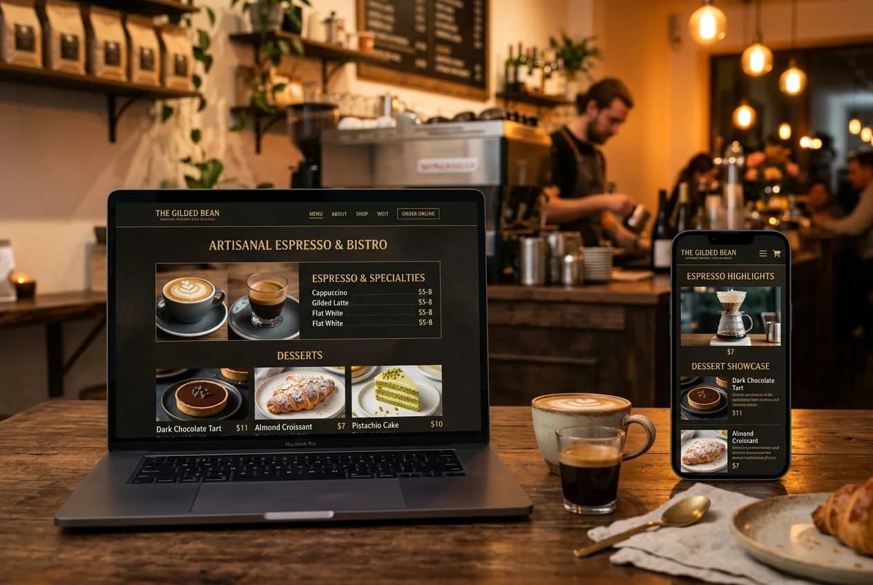 The Daily Roast Cafe website and digital menu Kolkata