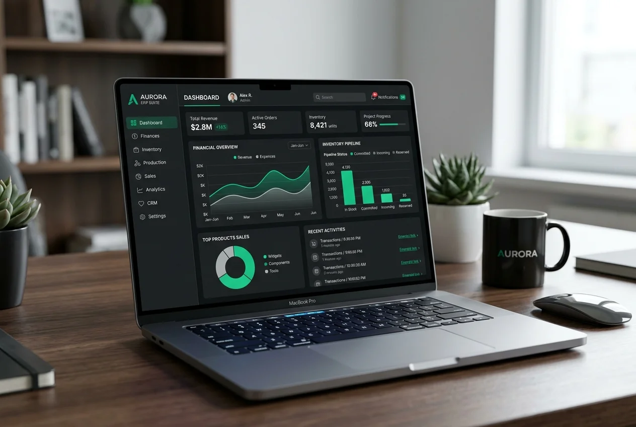 Sahil ERP business management software dashboard