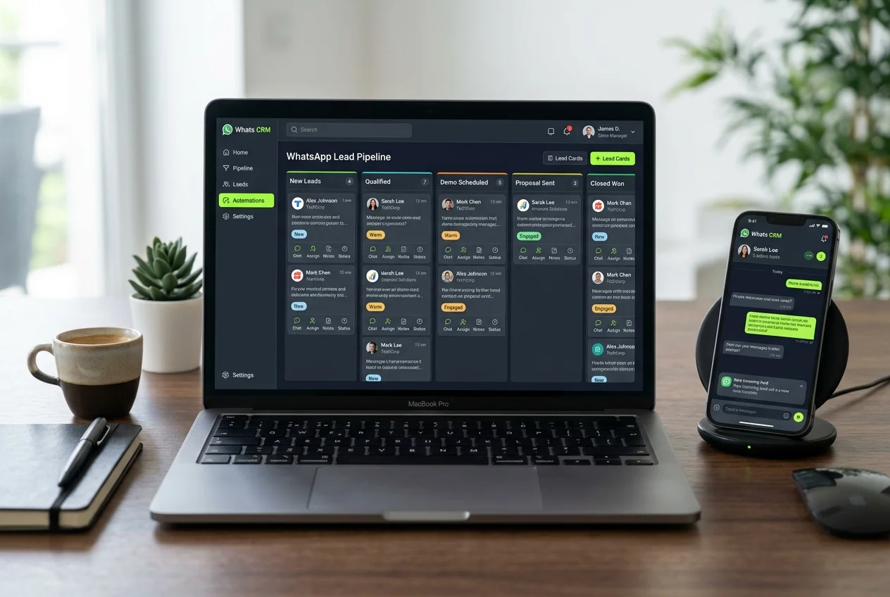 WhatsApp automation CRM dashboard for small business Kolkata